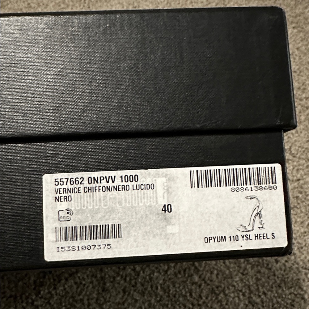 Authentic Saint Laurent Opyum YSL 110 Patent Leather Sandals 40 Black/Black - Picture 16 of 16